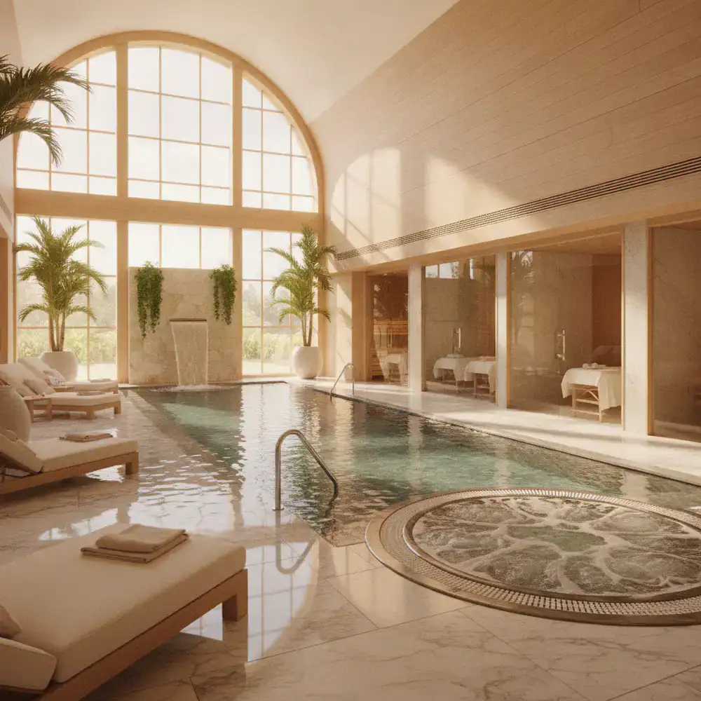 Zona de spa y piscina